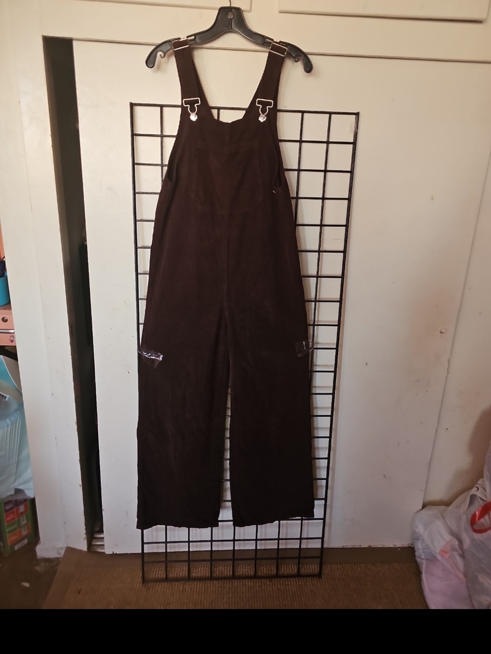 Bershka Chocolate Brown Corduroy Overalls